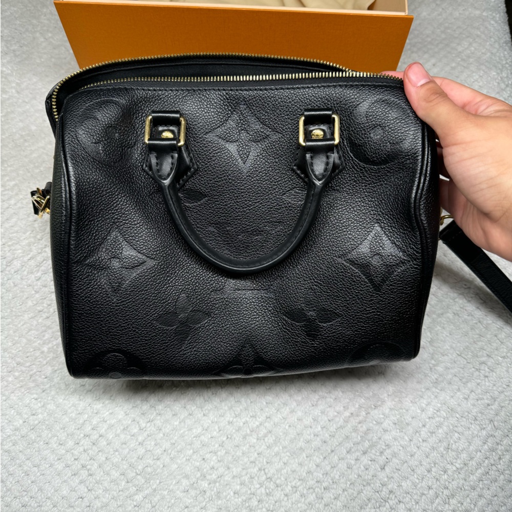 LV Speedy Bandouliere 25 Empreinte Black